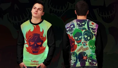 Свитшоты с полной запечаткой: Отряд самоубийц Suicide Squad диабло